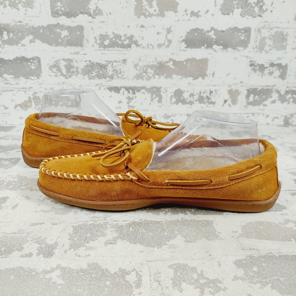 New Minnetonka Men's Suede Brown Softsole Driving Comfort Mocassins i559 - Picture 6 of 12